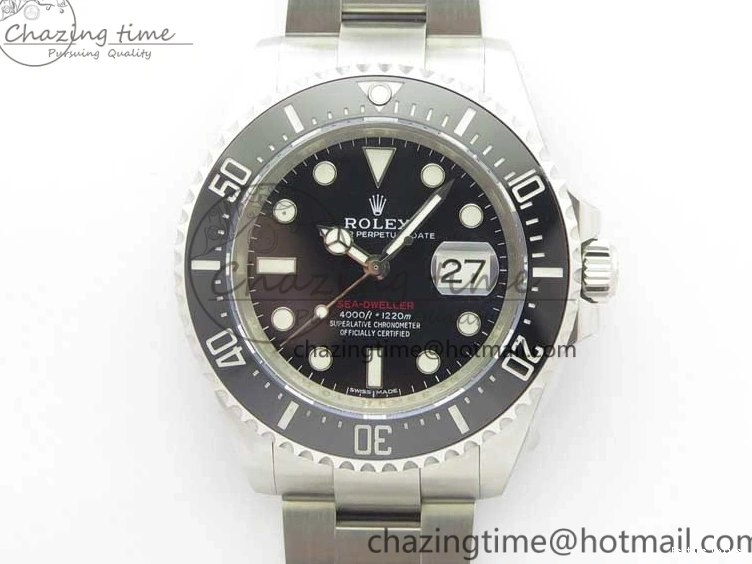 1228 Sea-Dweller 2017 Baselworld 126600 Noob 1:1 Best Edition Black Dial on SS Bracelet A2836 V Effortless 3065